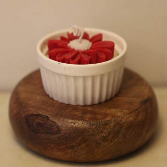 DAISY CUP CANDLE (rose)